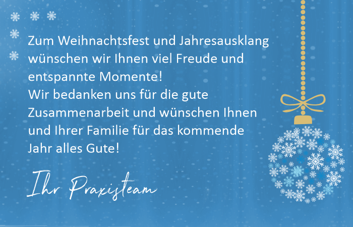 Weihnachtskarte Rückseite
